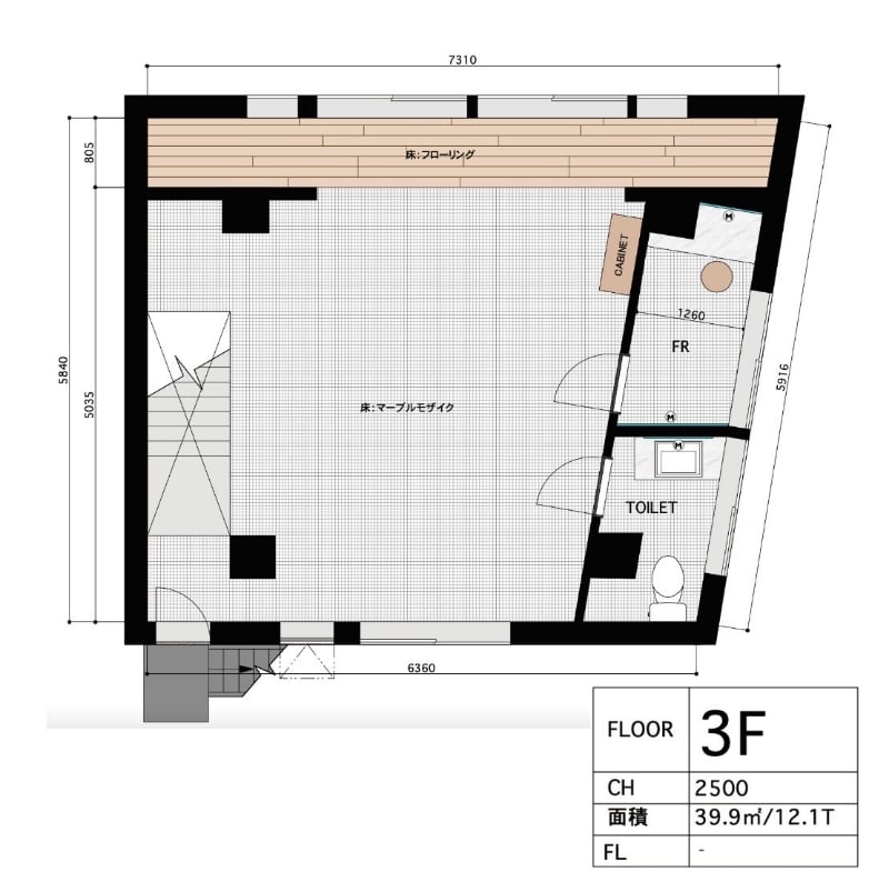 PIGEON STUDIO & KICTHEN 間取り図2